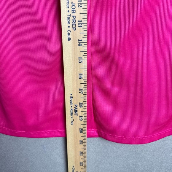 Cato Women’s Pink Ruffle Trim Off the Shoulder 3/4 Sleeve Ribbed Blouse size XL - Picture 7 of 8